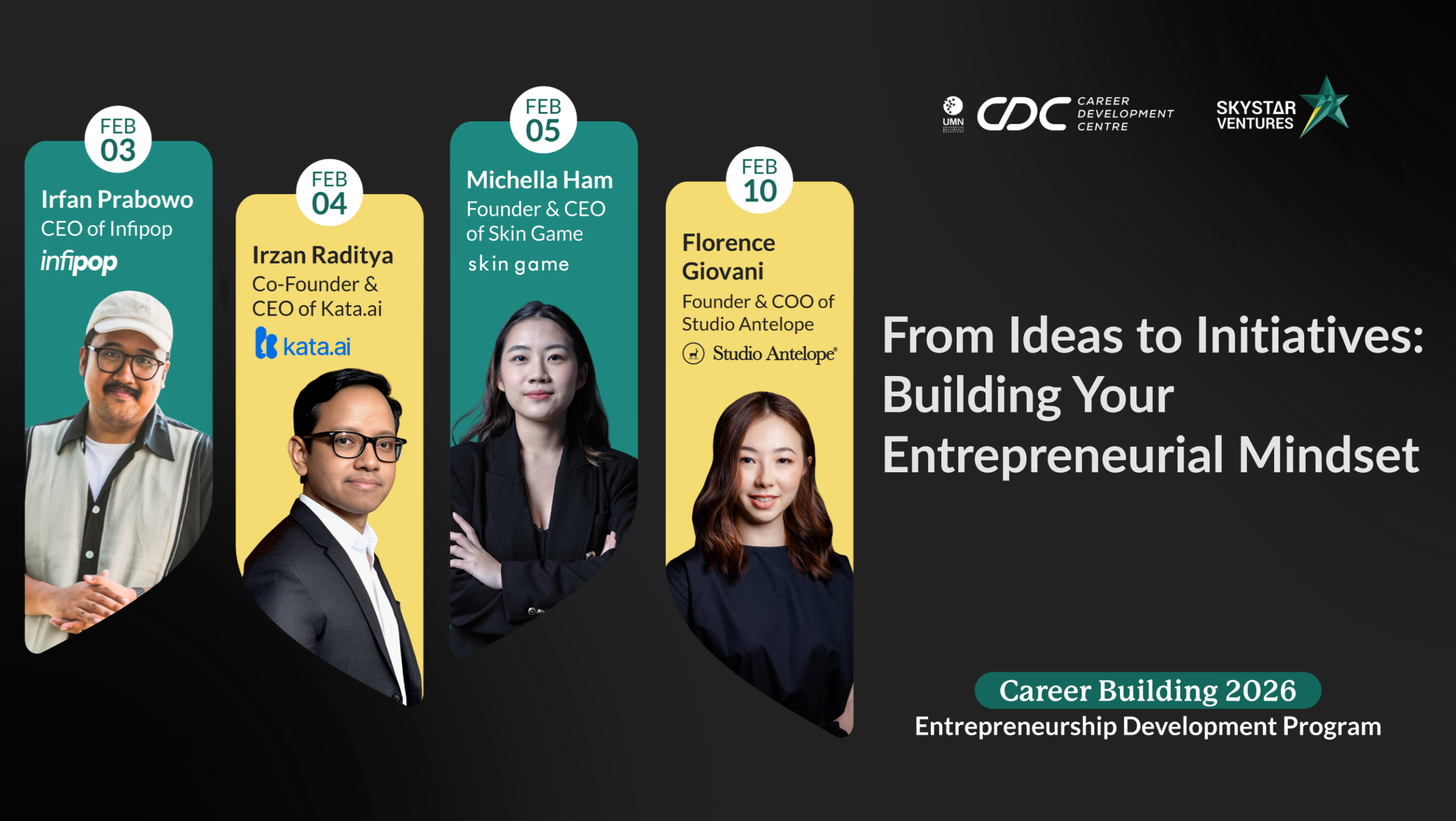 Universitas Multimedia Nusantara (UMN) terus memperkuat ekosistem kewirausahaan di lingkungan kampus dengan menghadirkan program strategis bagi para mahasiswanya.